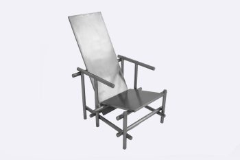 Silla nexus, doble ele diseño, diseño de mobiliario, fabrica de muebles en chile, silla de metal red and blue chair, doble ele diseño mobiliario